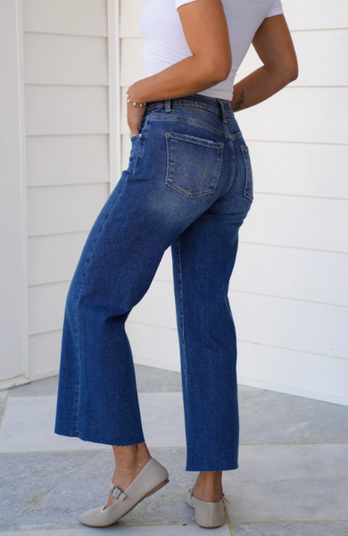 Tummy Control- Ankle Crop- Wide Leg