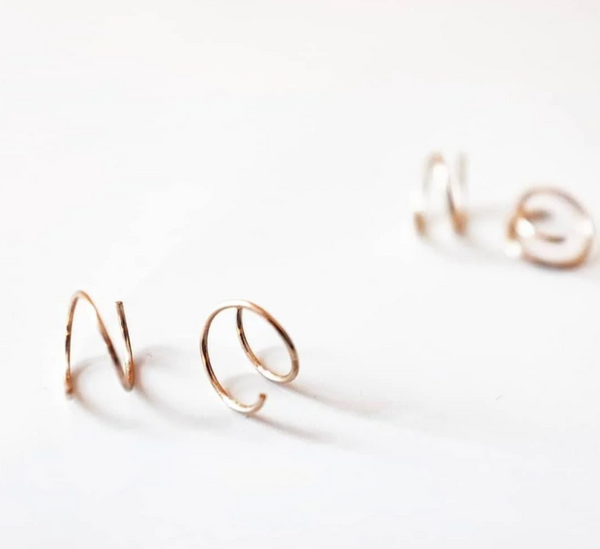 Illusion Threader Double Hoops - Adored A Lovely Boutique