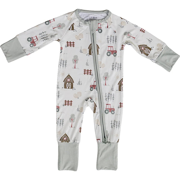 Farmhouse Bamboo Baby Zipper Sleeper