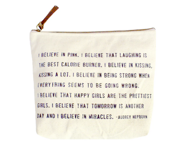 Canvas Zip Bags - Adored A Lovely Boutique