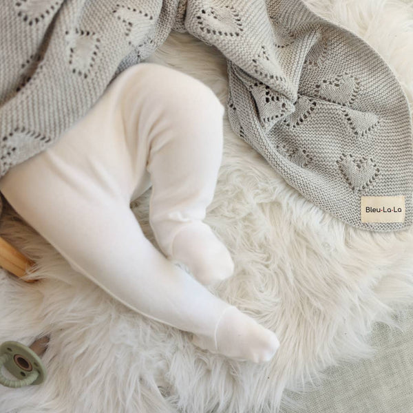 Luxury Cotton Receiving Swaddle Baby Blanket - Heart