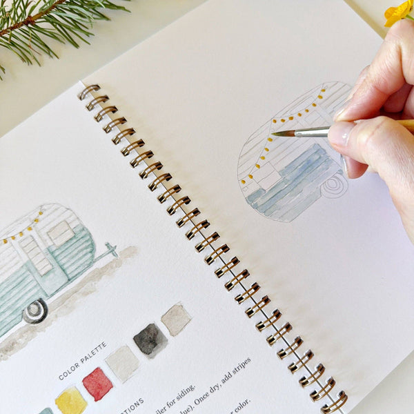 Camping watercolor workbook - Adored A Lovely Boutique