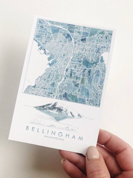 Bellingham + Mount Baker Postcard - Adored A Lovely Boutique