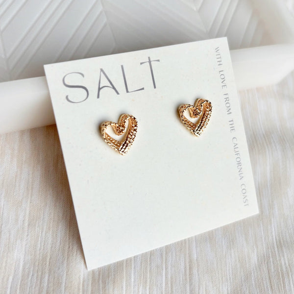 Lacy Heart Studs