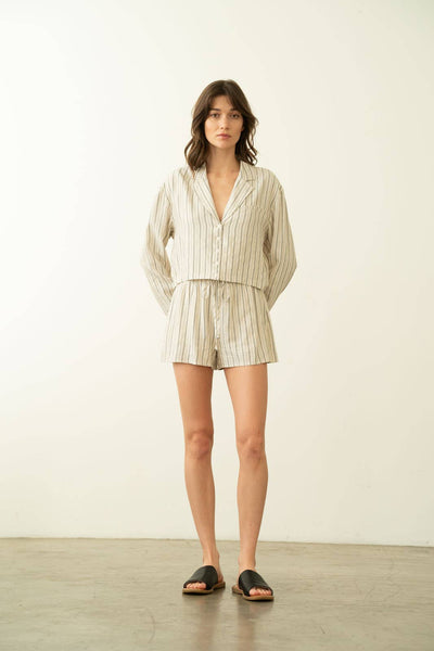 Pinstripe Lounge Shorts