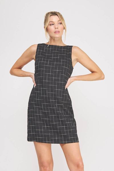 Linden Grid Shift Dress