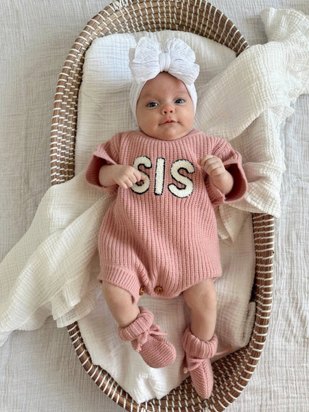 Knit Booties - Rose