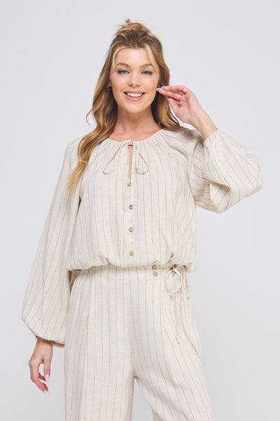 Driftwood Stripe Relaxed Blouse