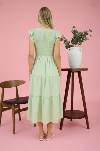 Onyx Flutter Sleeve Dress