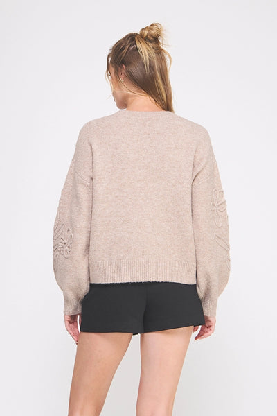 Floral Embroidery Sweater
