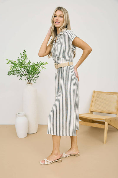 Seabreeze Striped Midi