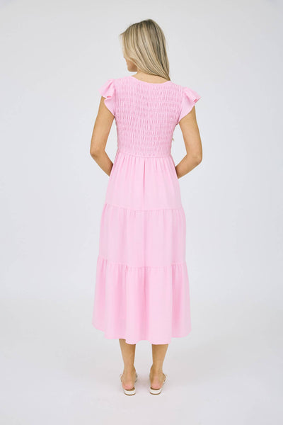 Onyx Flutter Sleeve Dress