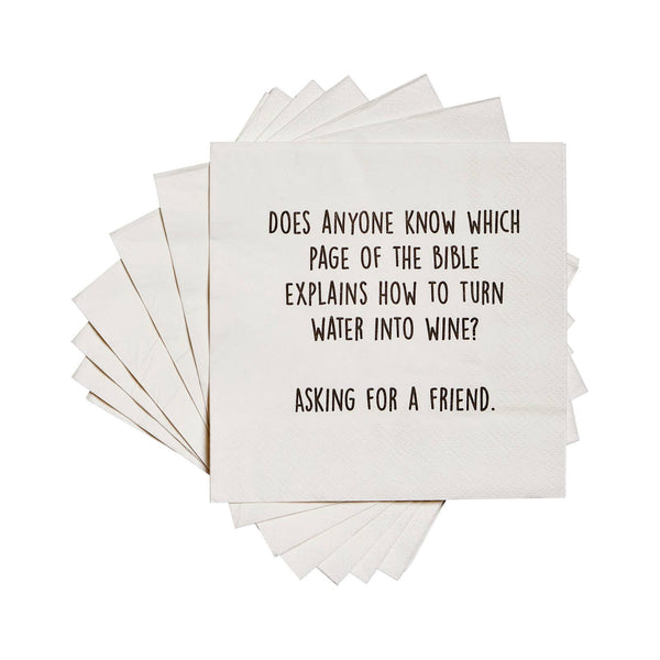 Does anyone know which page of the bible Cocktail Napkins