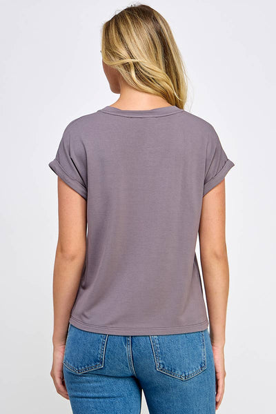 True Essential V-Neck Charcoal