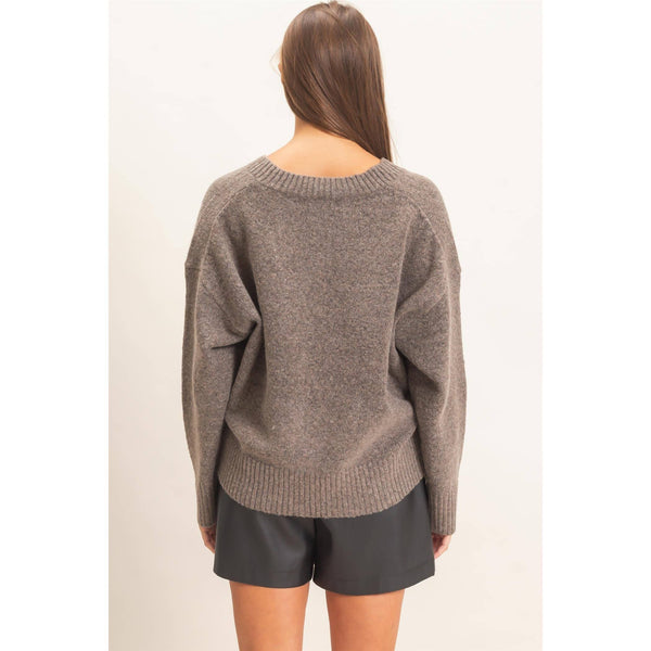 V-Neck Relaxed Fit Sweater