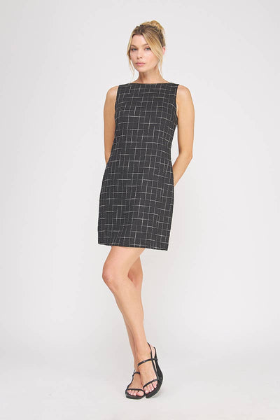 Linden Grid Shift Dress