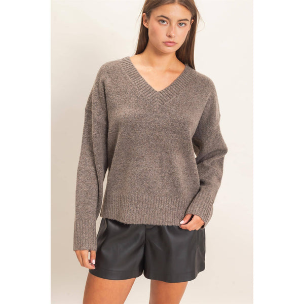V-Neck Relaxed Fit Sweater