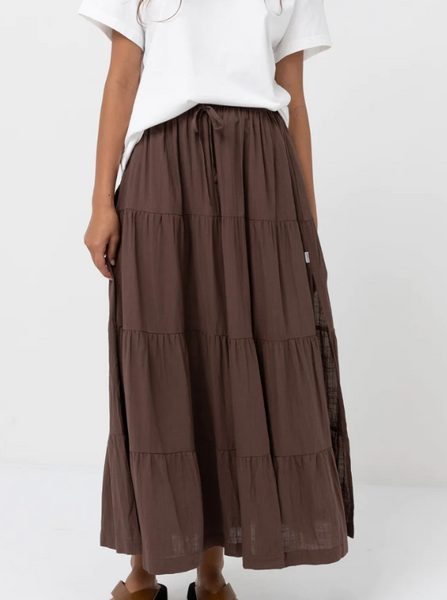 Classic Tiered Maxi Skirt