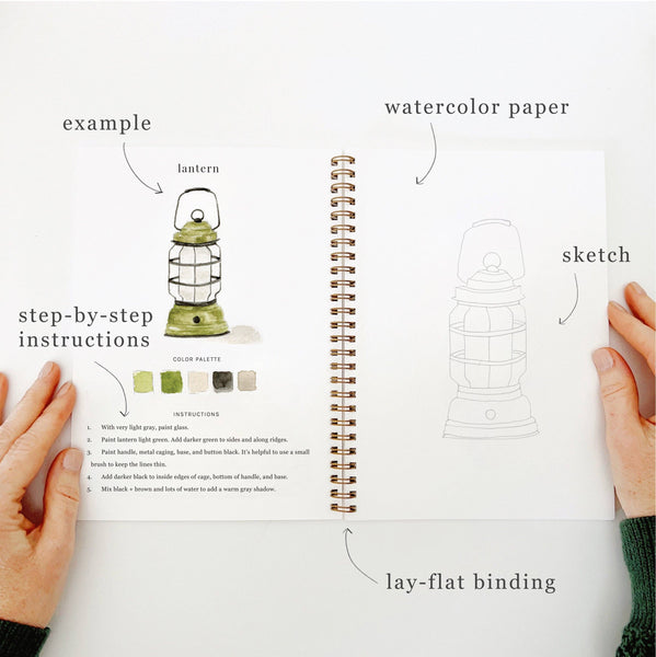 Camping watercolor workbook - Adored A Lovely Boutique