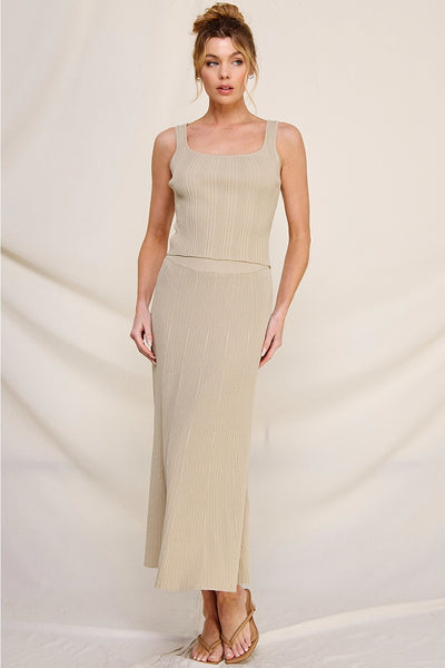 Alora Ribbed Scoop Tank