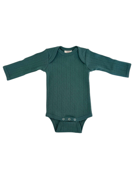 Organic Pointelle Long Sleeve Bodysuit