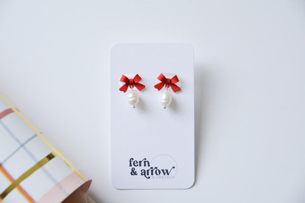 Blush & Bow Earrings