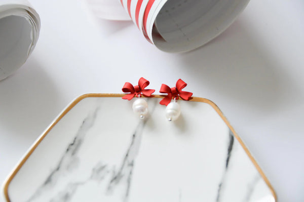 Blush & Bow Earrings