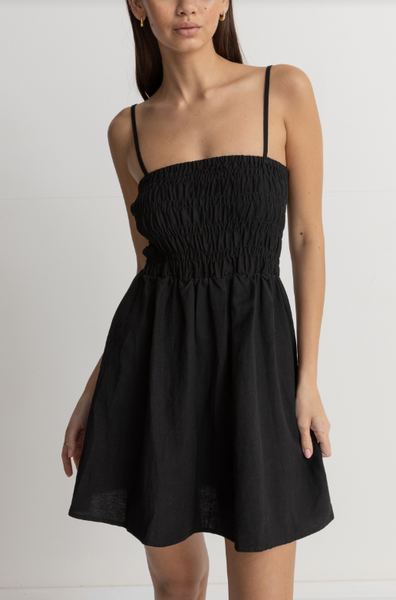 Classic Shirred Mini Dress
