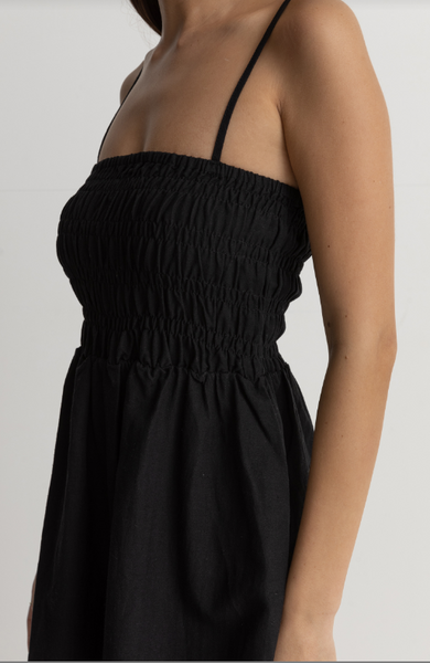 Classic Shirred Mini Dress