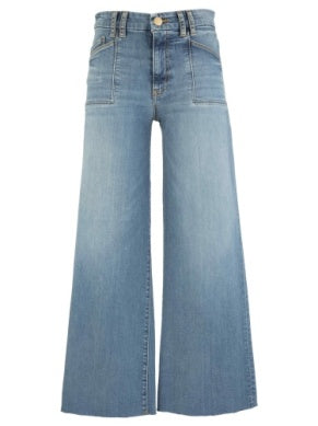Meg High Rise Fab Ab Wide Leg Raw Hem