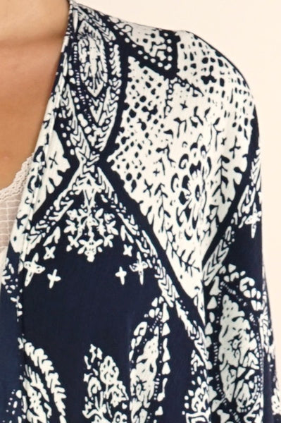 Printed Kimono Cover Up