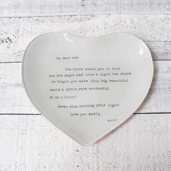 Heart Decoupage Plate
