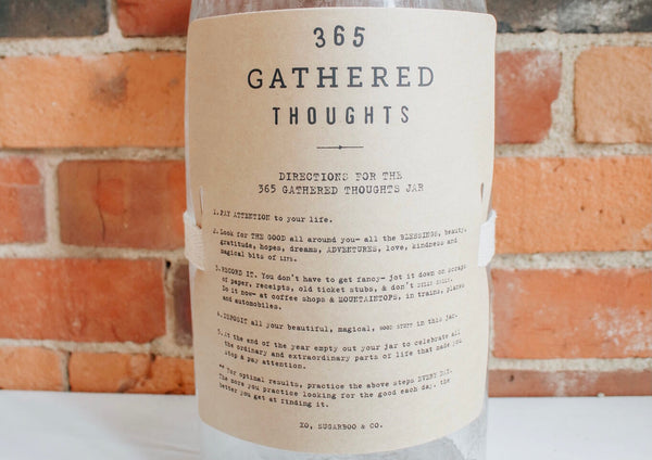 Gathered Thoughts Jar - Adored A Lovely Boutique
