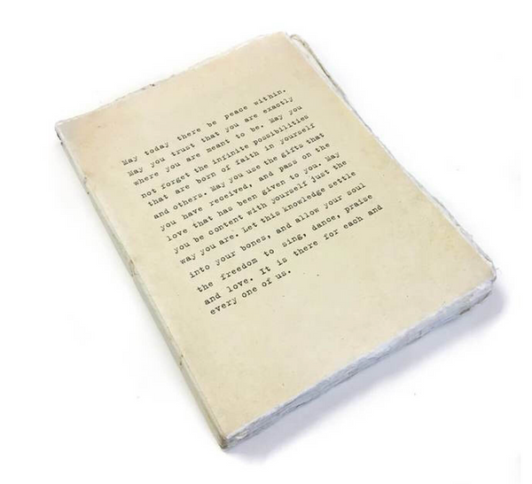 Deckled Edge Notebook - May Today There Be Peace