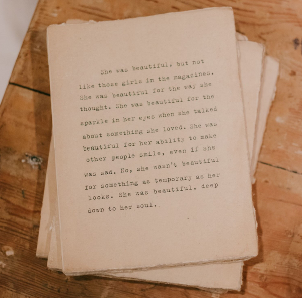 Deckled Edge Notebook - She was Beautiful