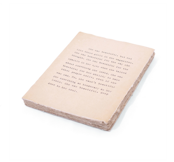 Deckled Edge Notebook - She was Beautiful