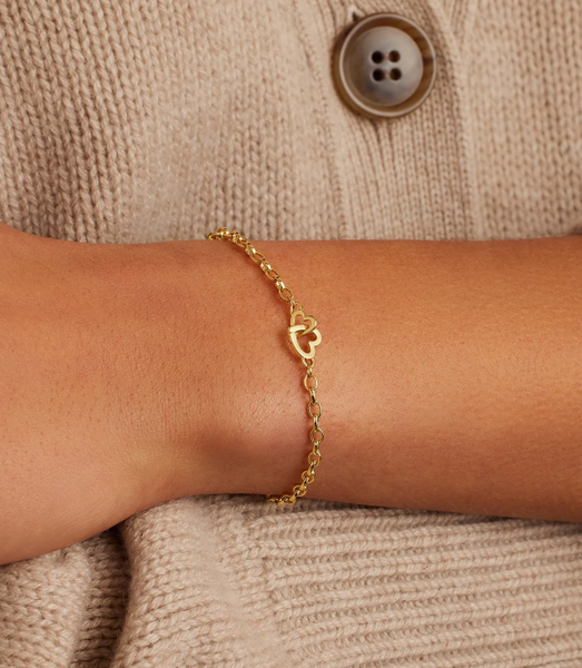 Parker Heart Mini Bracelet - Gold - Adored A Lovely Boutique