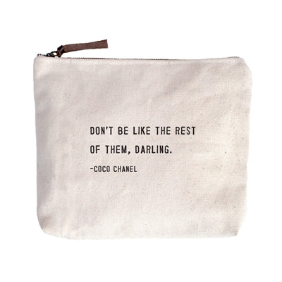 Canvas Zip Bags - Adored A Lovely Boutique