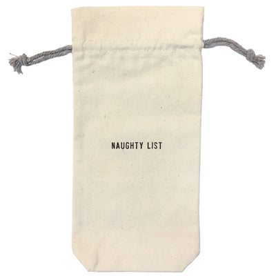 Naughty list wine bag